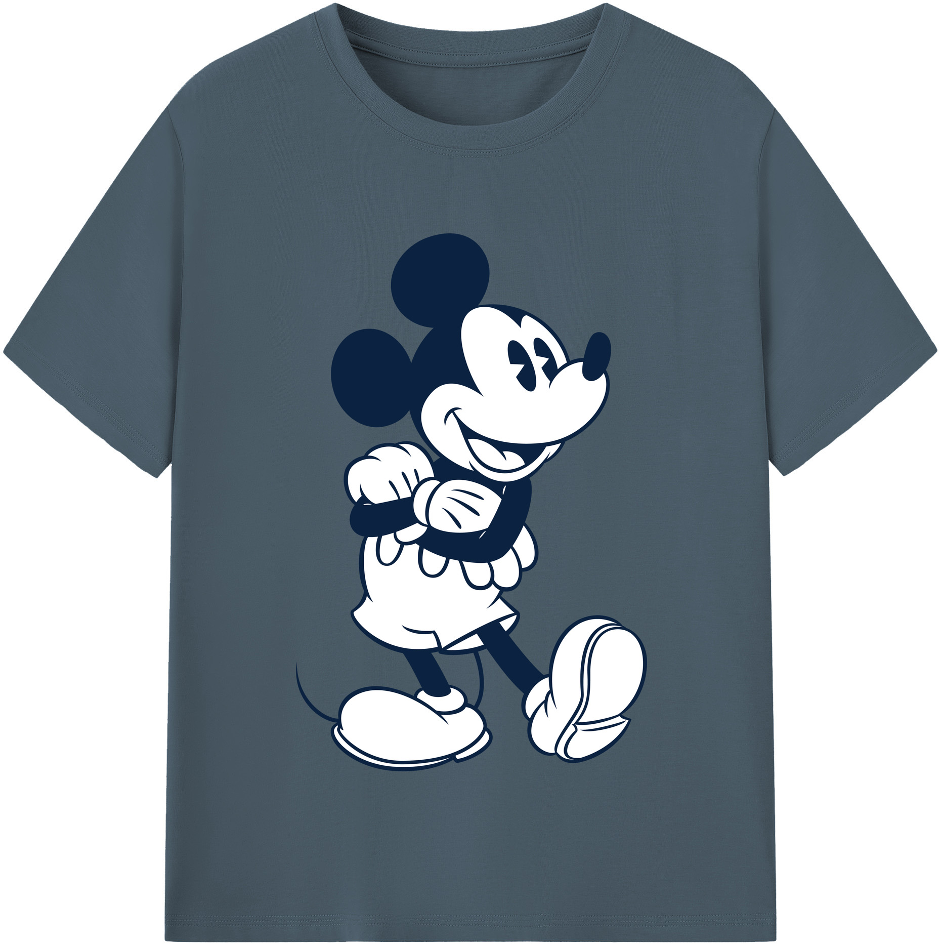 （画像用） ミッキーマウス Mickey Mouse 綿100％半袖Tシャツ（フロントプリント）